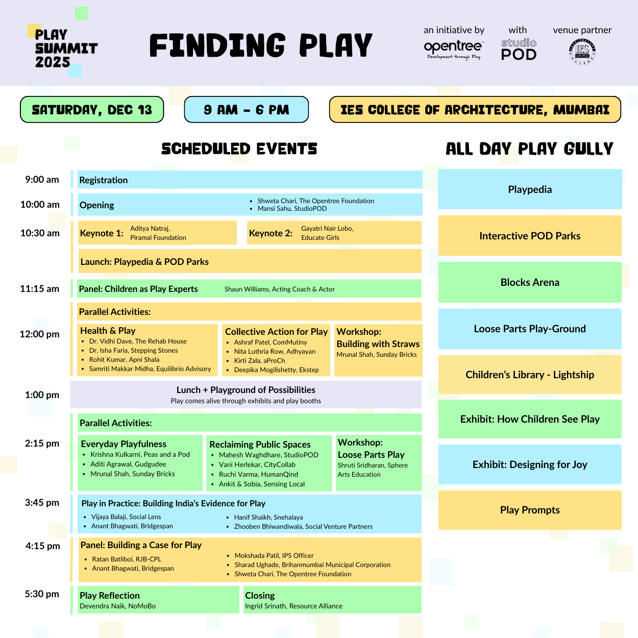 Play Summit 2025 Programme Schedule
